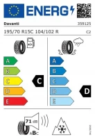 185/75R16C opona DAVANTI WINTOURA VAN 104R